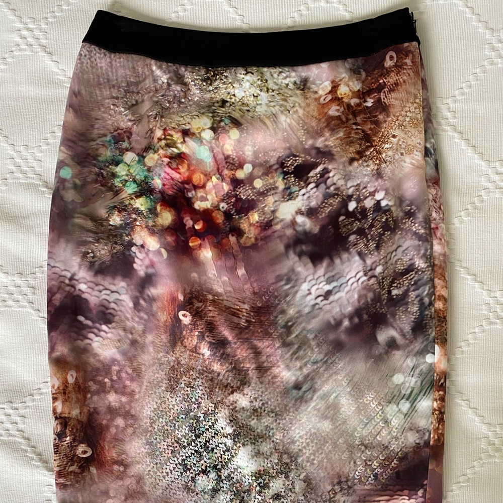 Ted Baker London Multicolor Abstract Print Pencil Skirt